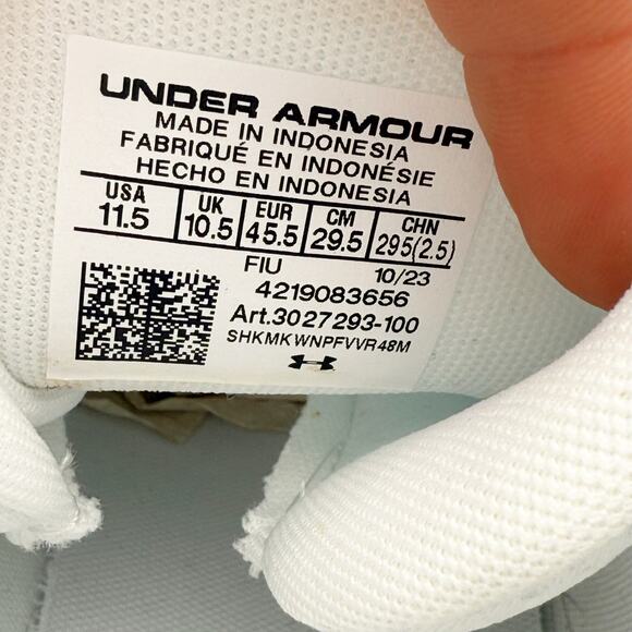 Under Armour Mens Spotlight Fran RM 4.0 Football Cleats US 11.5M White EUC main image 5